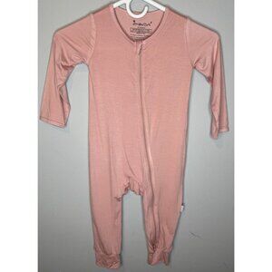 Jimonda 18-24 Months Pink One Piece Pajamas Zip Up Soft Bamboo Girl